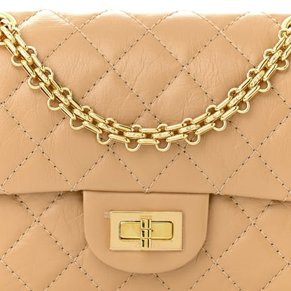 Chanel Aged Calfskin Quilted 2.55 Reissue Mini Flap Beige 8 of 10