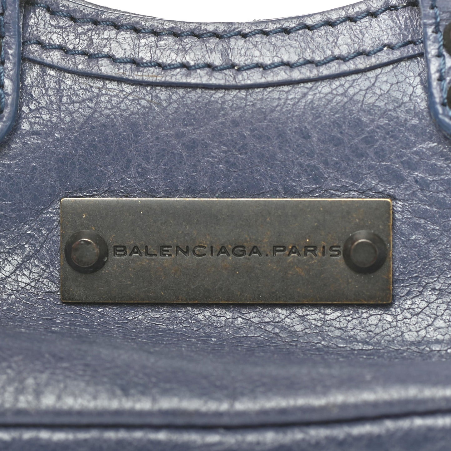 Agneau Classic Hardware Mini First Bag Charm Bleu Cobalt Bleu Electric