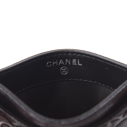 Chanel Caviar Camellia Embossed Card Holder Black 6 of 9