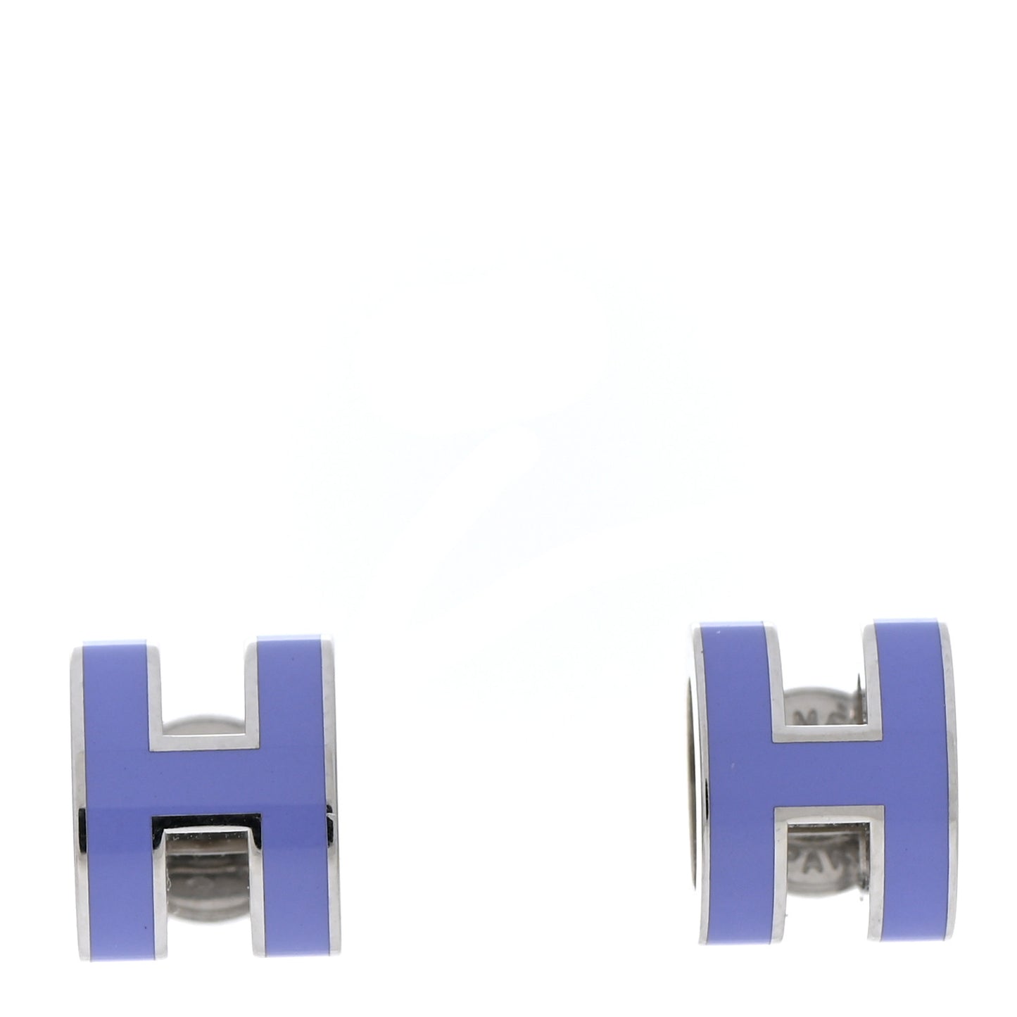 Palladium Lacquered Mini Pop H Earrings Lilac