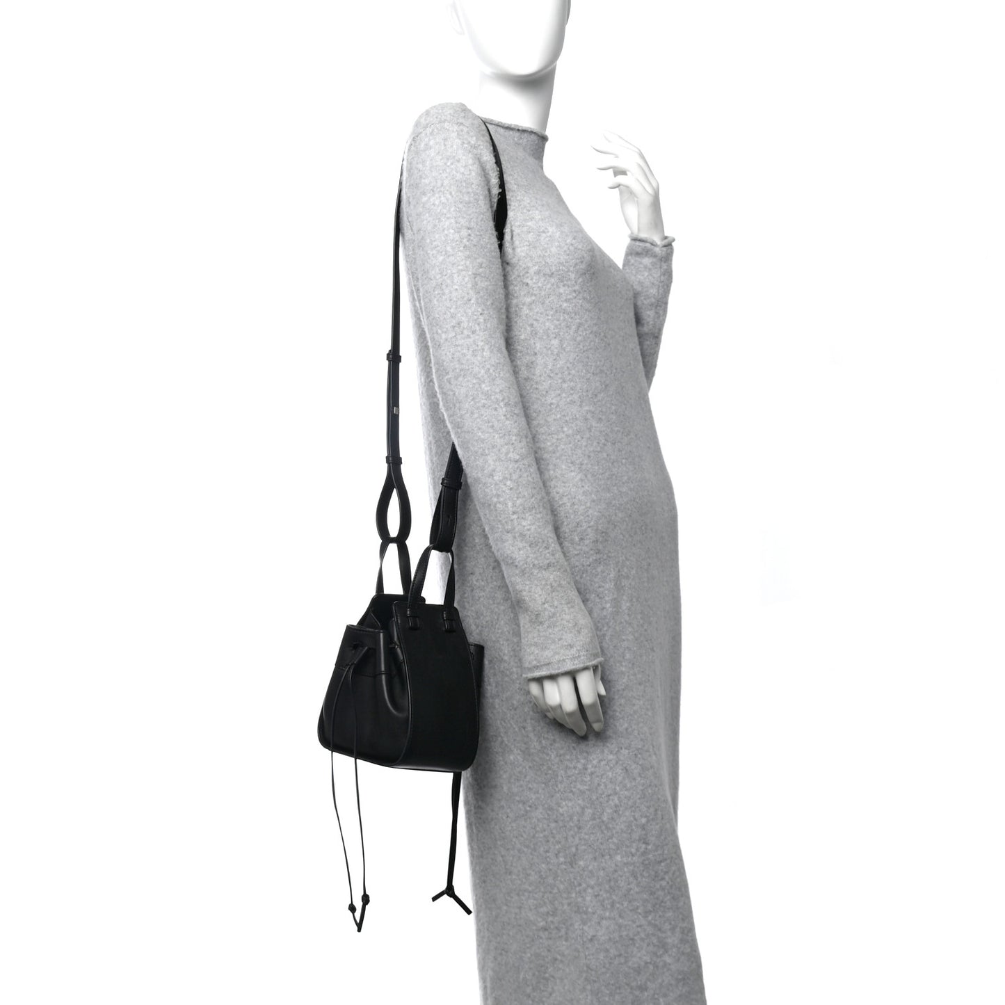 Calfskin Mini Hammock Shoulder Bag Black