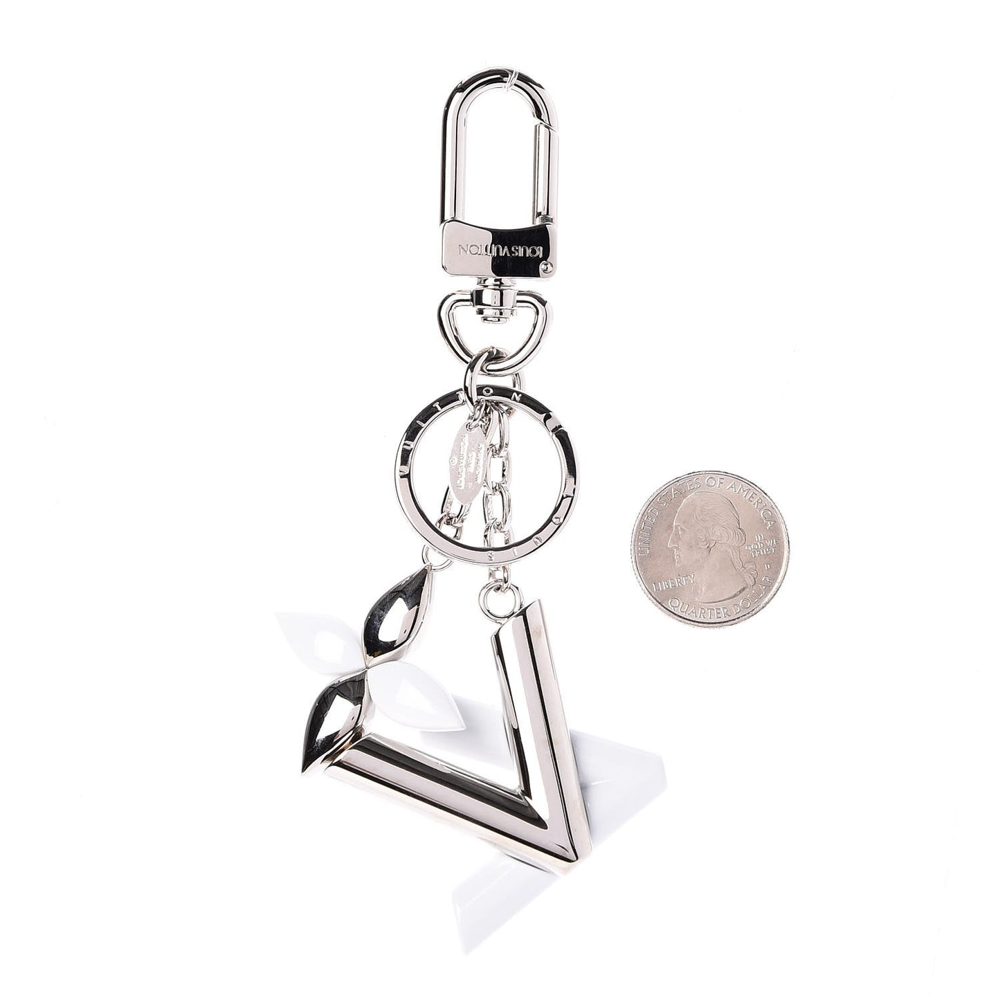 Twist Bag Charm Key Holder White