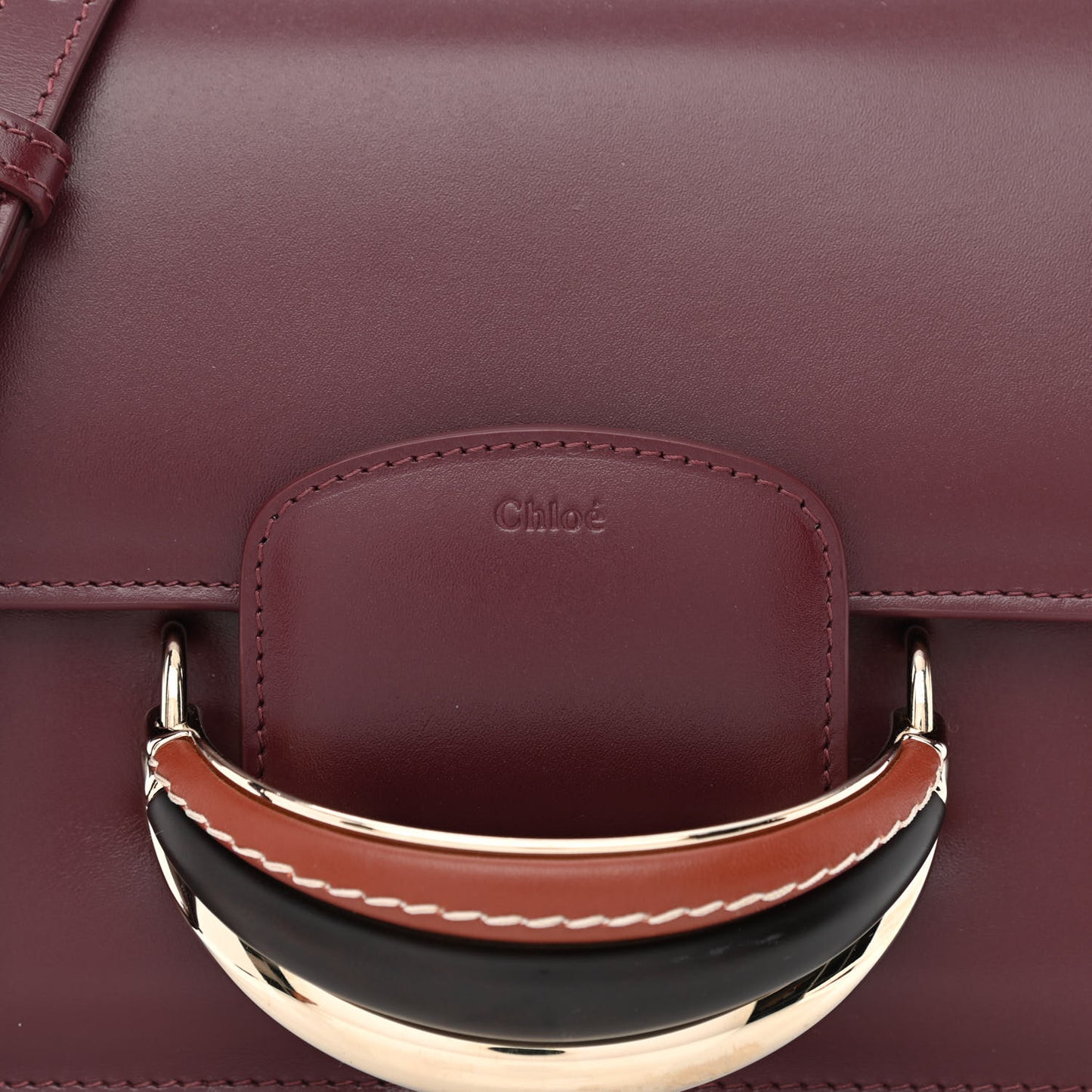 Calfskin Kattie Shoulder Bag Burgundy