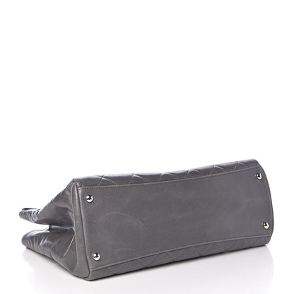 Chanel Glazed Calfskin Quilted Small CC Delivery Tote Grey 4 of 11