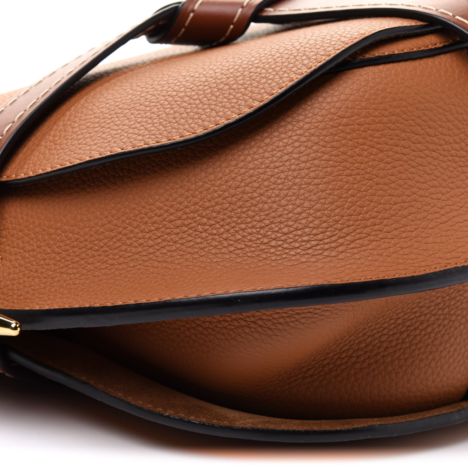 Loewe Grained Calfskin Small Gate Crossbody Bag Caramel Pecan 8 of 10