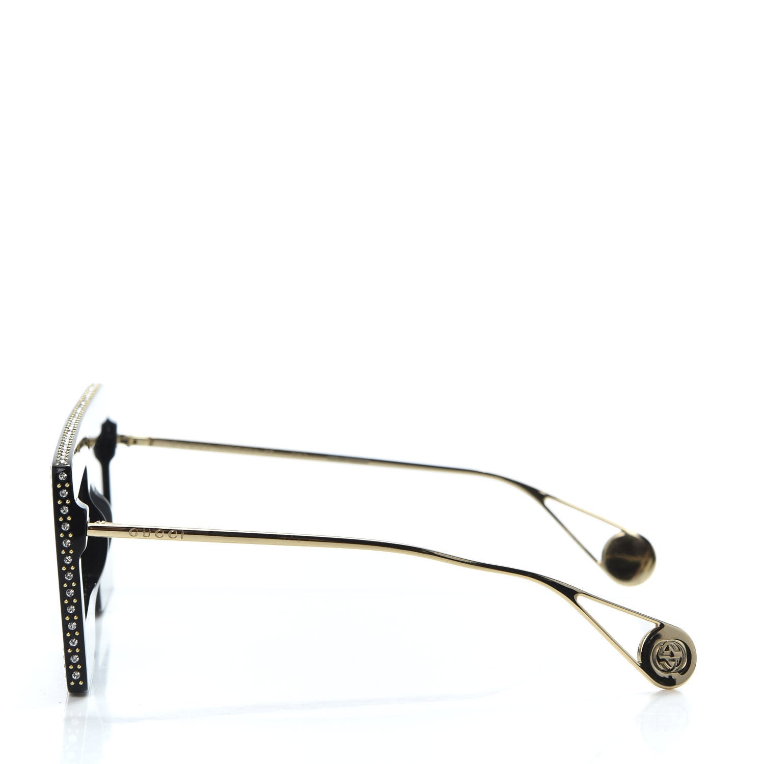 Gucci Acetate Crystal Mask-Frame Sunglasses GG0431S Black 3 of 8