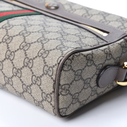 Gucci GG Supreme Monogram Web Small Ophidia Shoulder Bag Brown 9 of 9