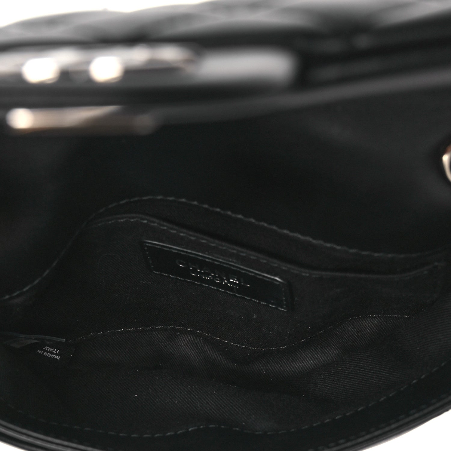 Chanel Calfskin Quilted CC Uniform Flap Belt Bag Black 4 of 8