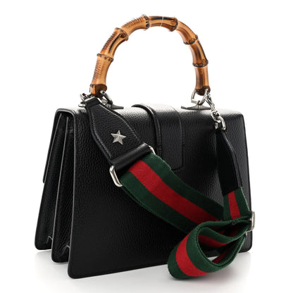 Gucci Dollar Calfskin Crystal Web Medium Dionysus Bamboo Top Handle Bag Black Black Diamond 3 of 13
