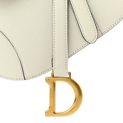 Christian Dior Grained Calfskin Mini Saddle Bag White 8 of 10