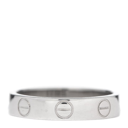 Cartier 18K White Gold 3.5mm LOVE Wedding Band Ring 48 4.5 3 of 4