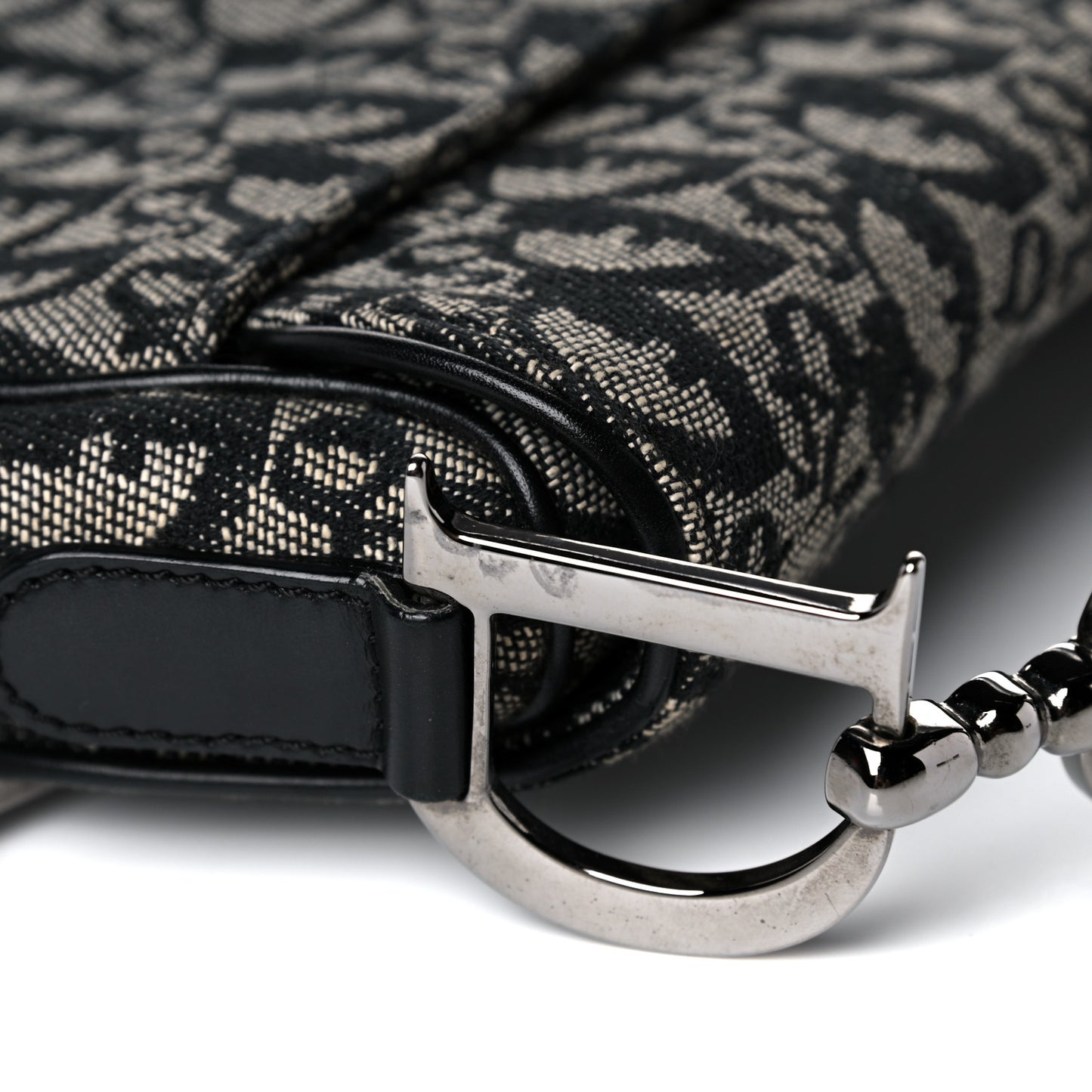 Monogram Saddle Bag Black