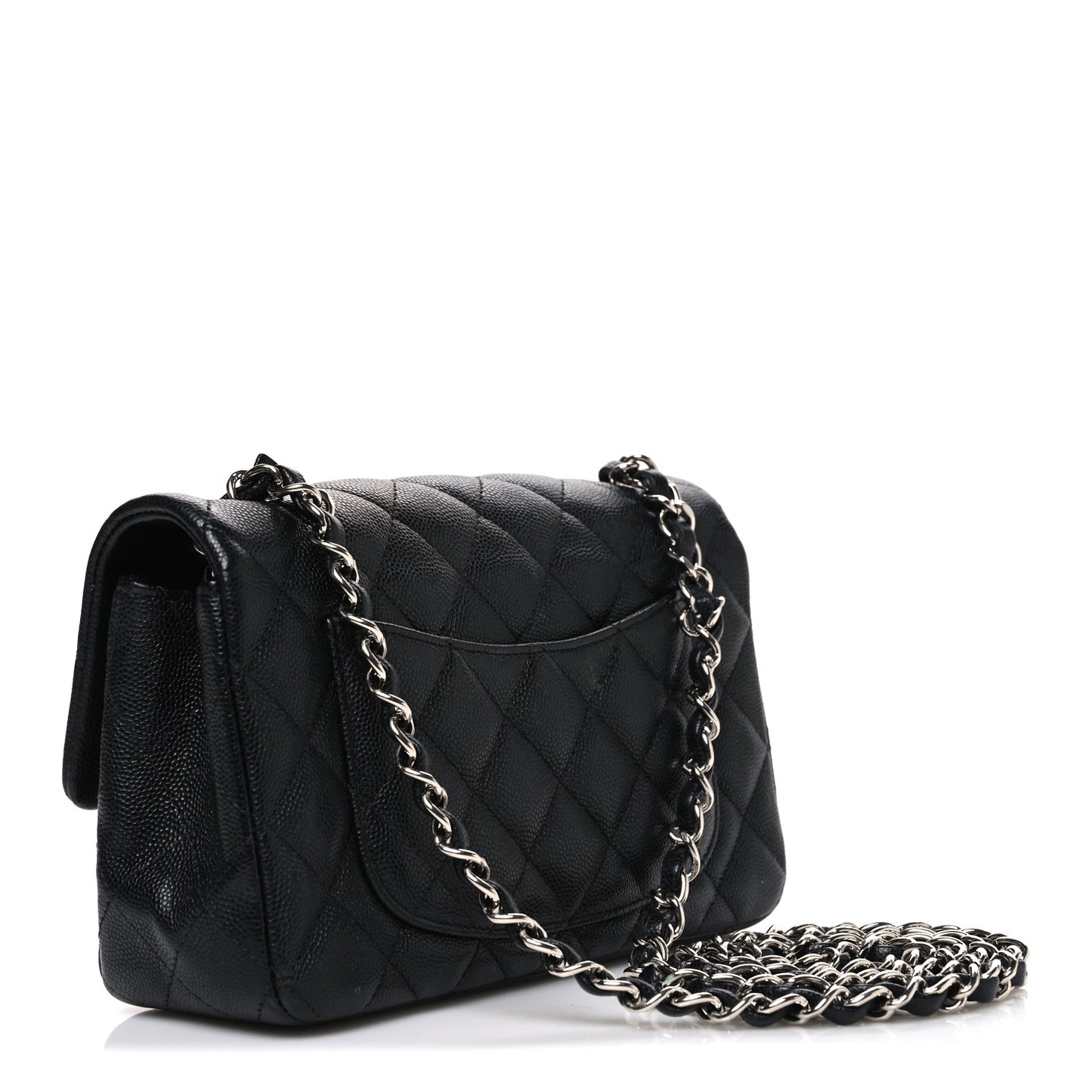 Caviar Quilted Mini Rectangular Flap Black