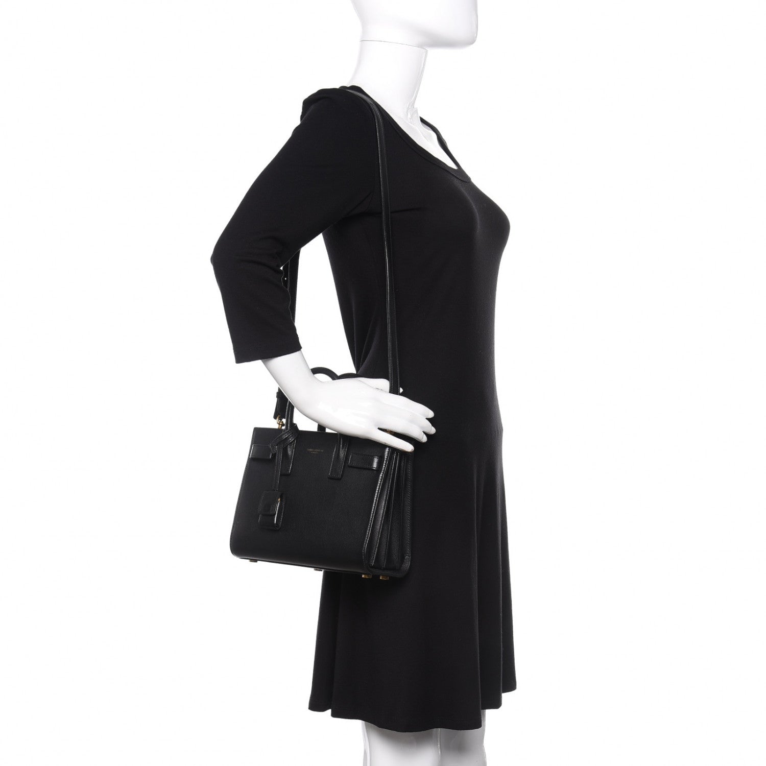 Saint Laurent Calfskin Nano Sac de Jour Black 2 of 9