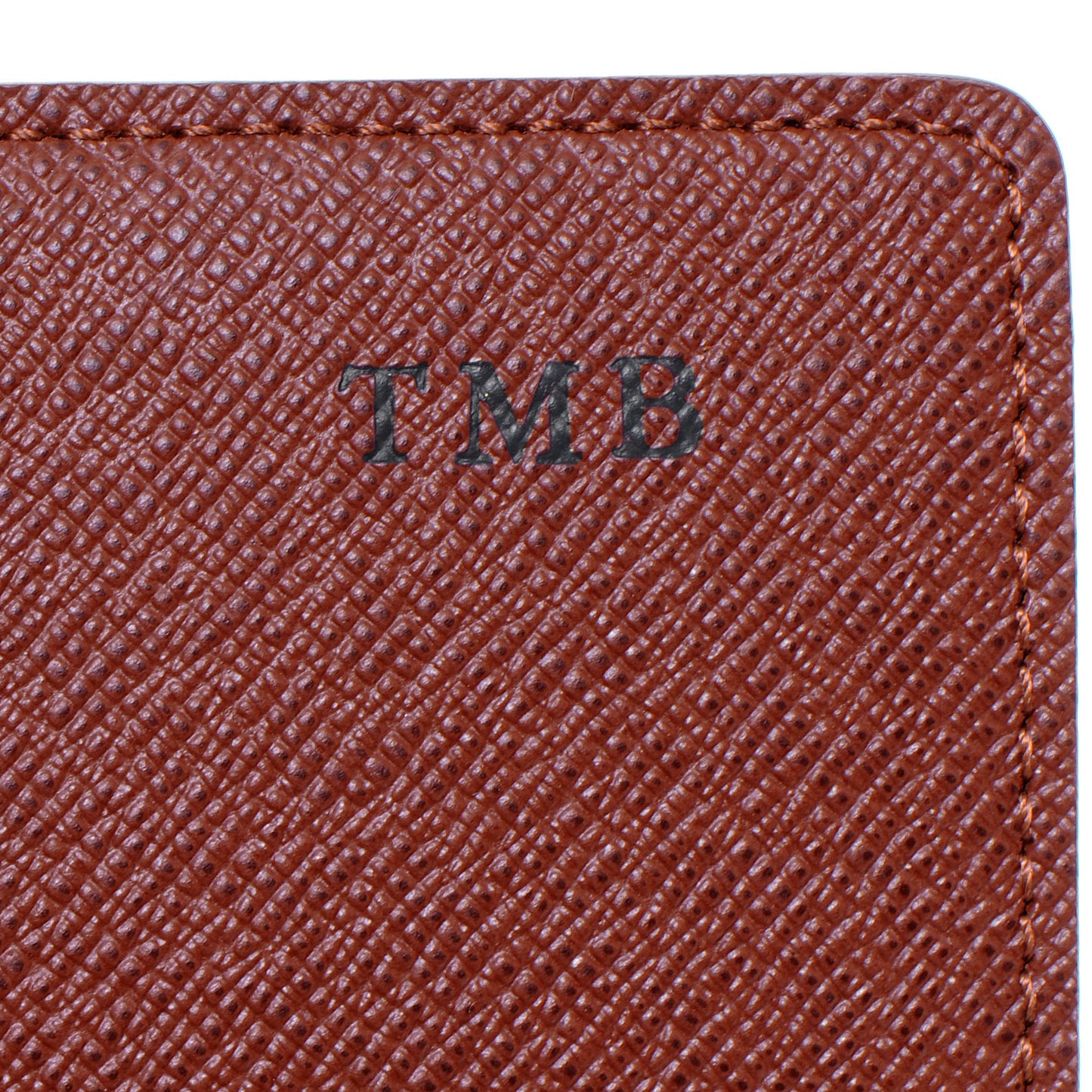 Monogram Simple Checkbook Holder Wallet Cover