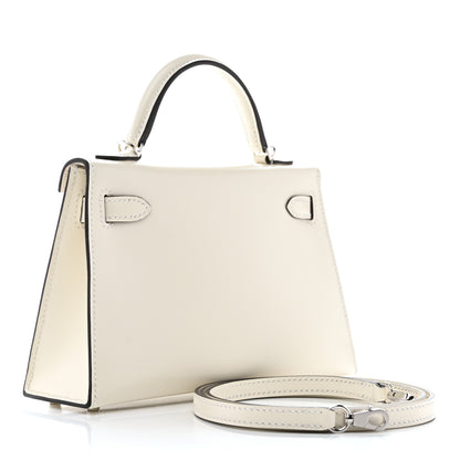 Hermes Box Studded Clouté Mini Kelly Sellier 20 Cream 2 of 9