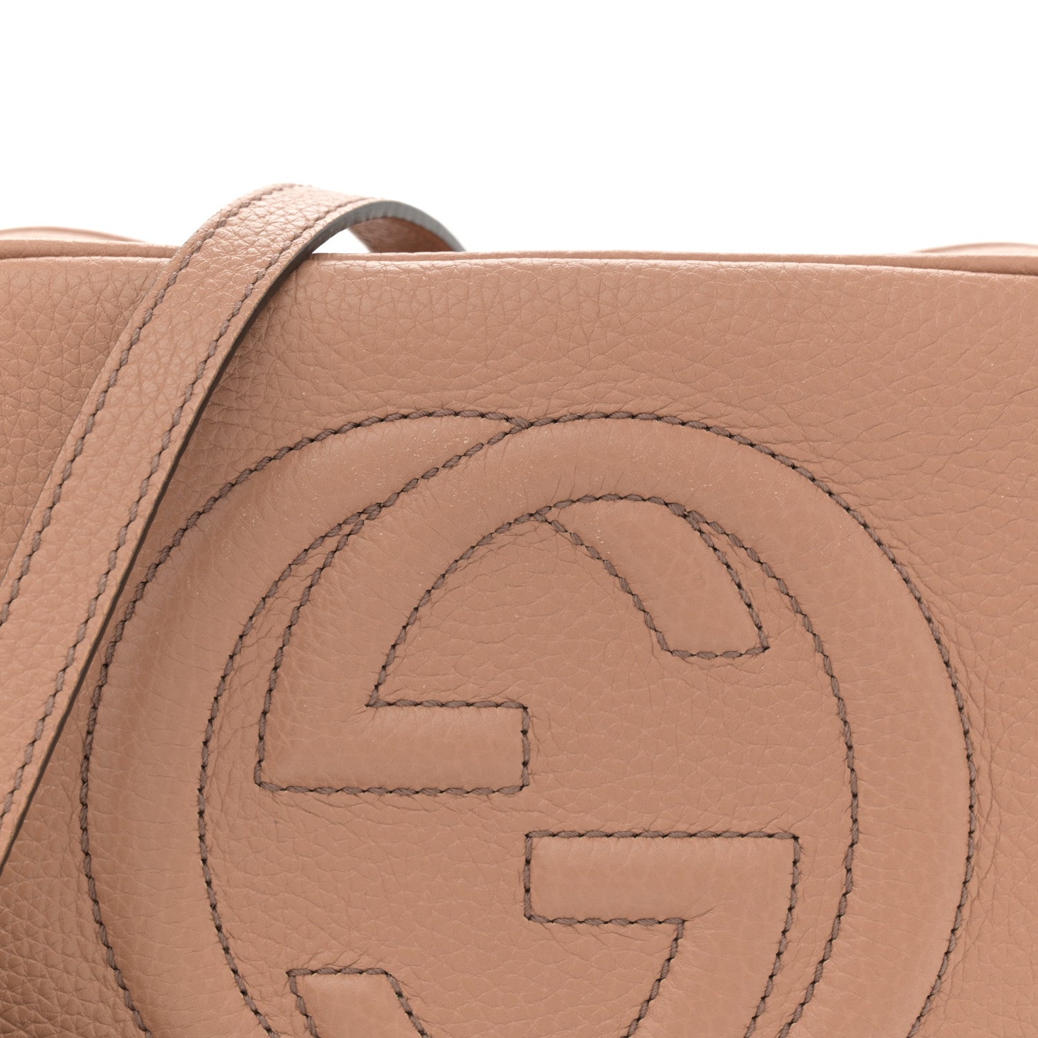 Gucci Pebbled Calfskin Small Soho Disco Bag Camelia 8 of 13