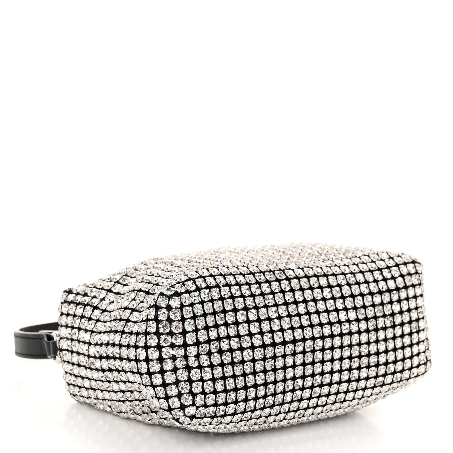 Alexander Wang Mesh Crystal Rhinestone Mini Heiress Pouch Black Silver 4 of 10