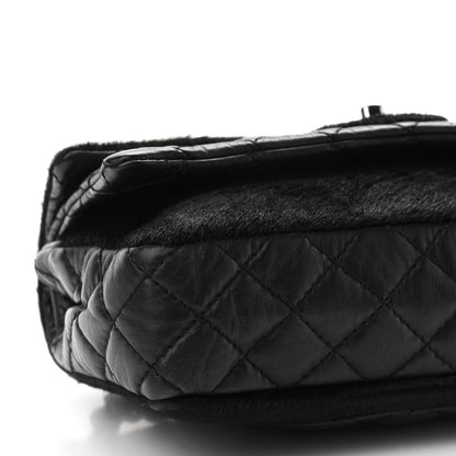 Chanel Aged Calfskin Miss Pony Fur Medium Flap Black 4 of 10