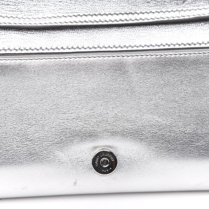 Saint Laurent Nappa Silk Fetiche Clutch Argento 14 of 15