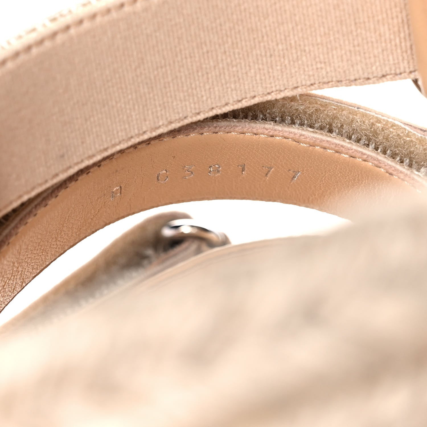 Chanel Stretch Fabric Lambskin CC Flat Sandals 40 Beige 8 of 9