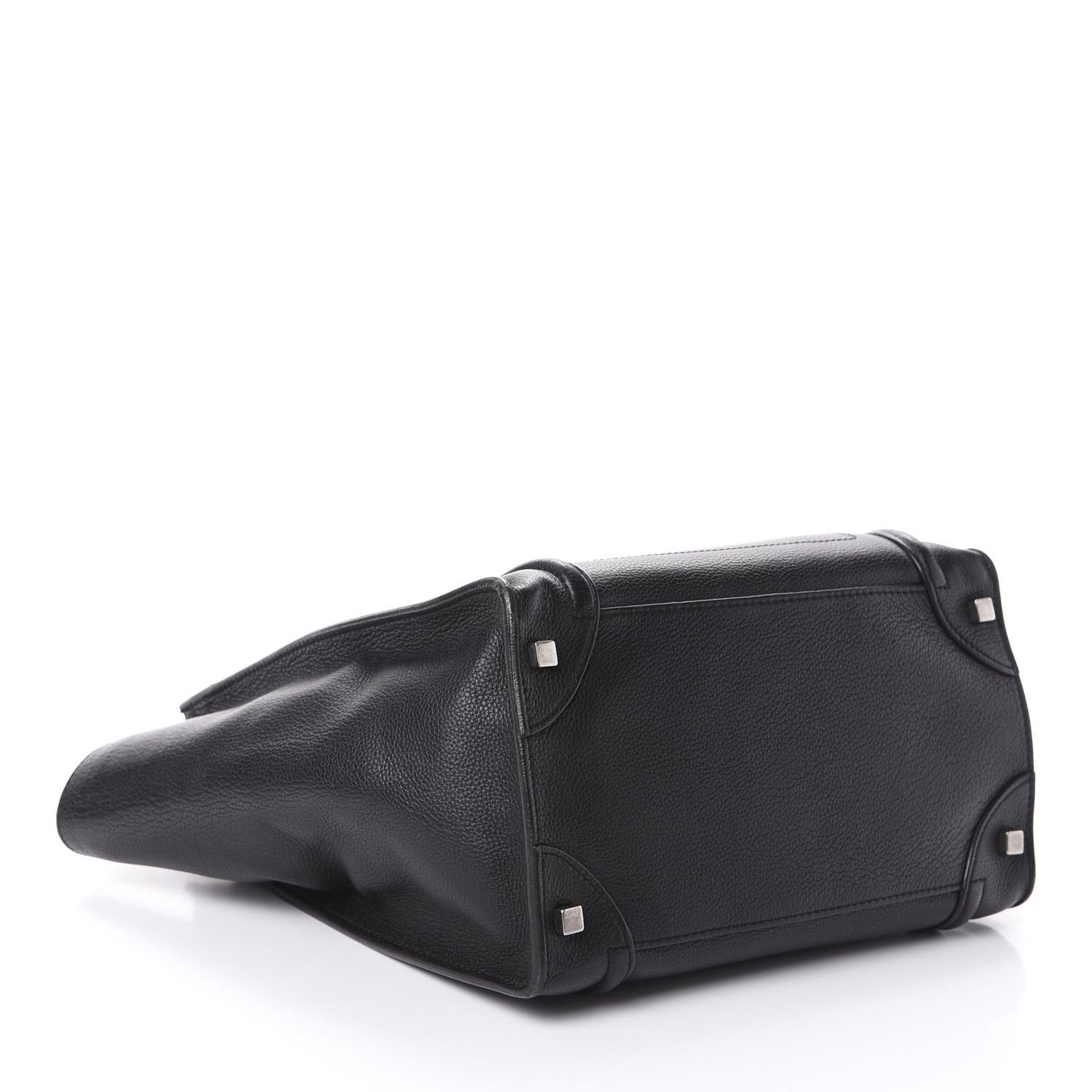 Drummed Calfskin Mini Luggage Black