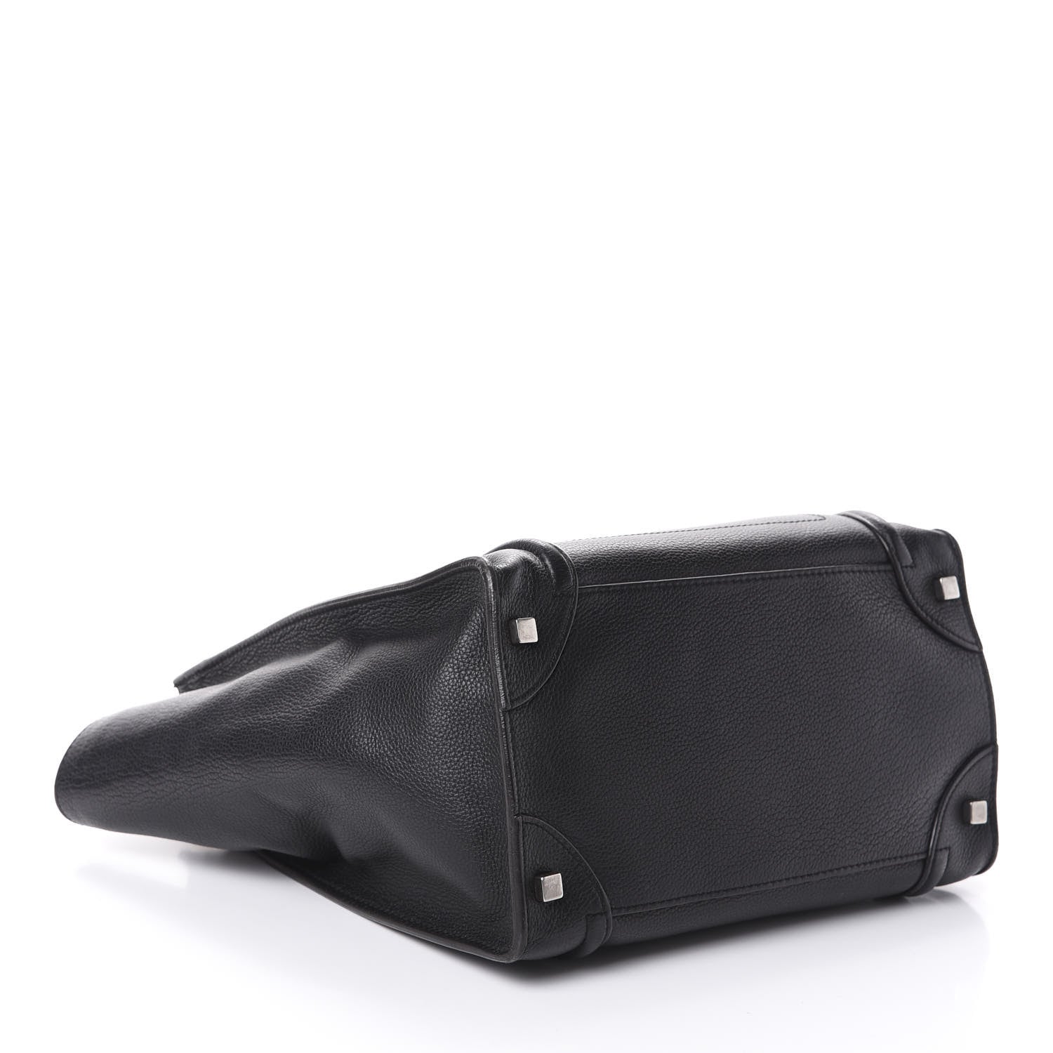 Celine Drummed Calfskin Mini Luggage Black 4 of 9
