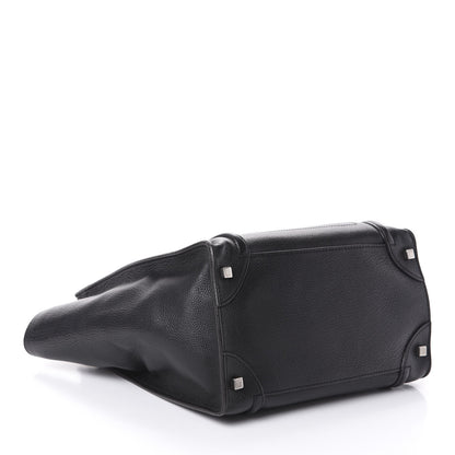 Celine Drummed Calfskin Mini Luggage Black 4 of 9