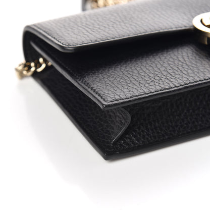 Gucci Dollar Calfskin Interlocking G Chain Wallet Black 8 of 10