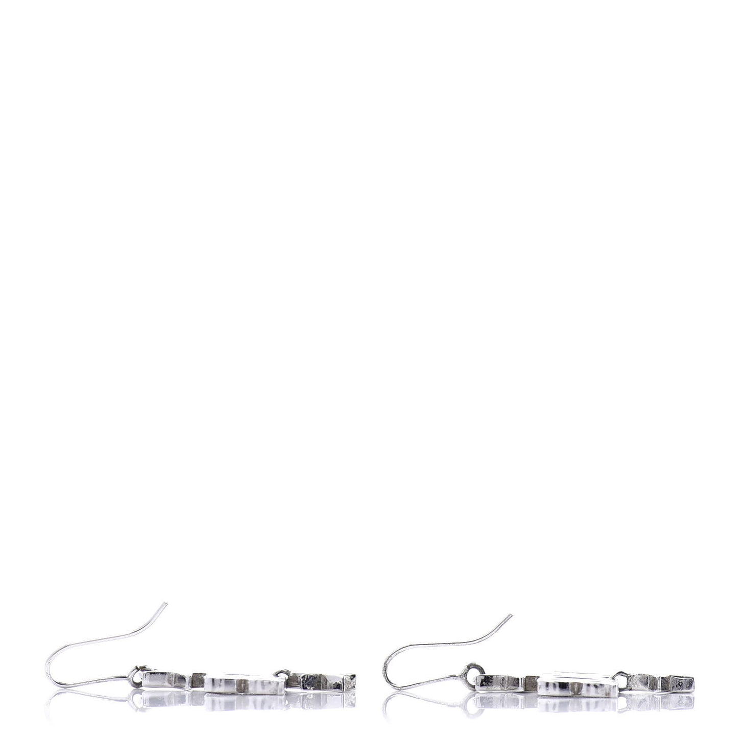 Crystal Star Dangle Earrings Silver