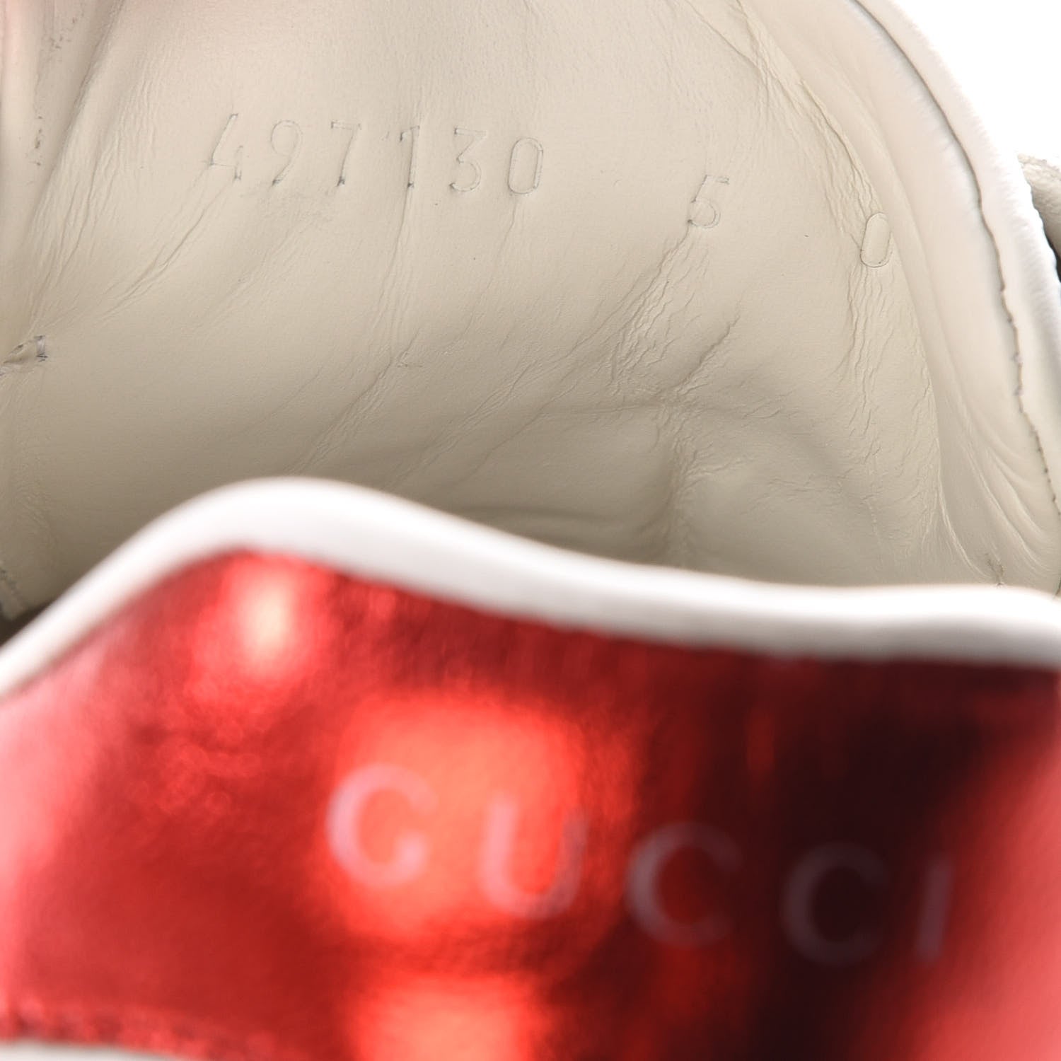Gucci Calfskin Web Wolf Embroidered Mens Ace Sneakers 5 White 8 of 10