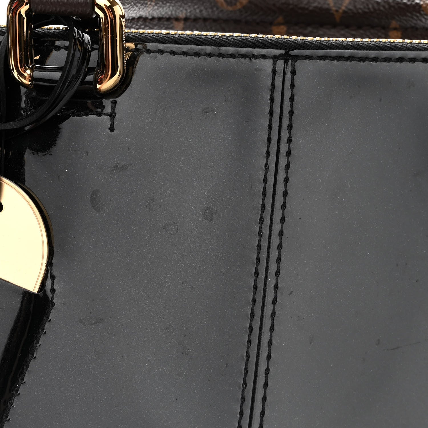 Louis Vuitton Patent Calfskin Miroir Tote Black 12 of 13