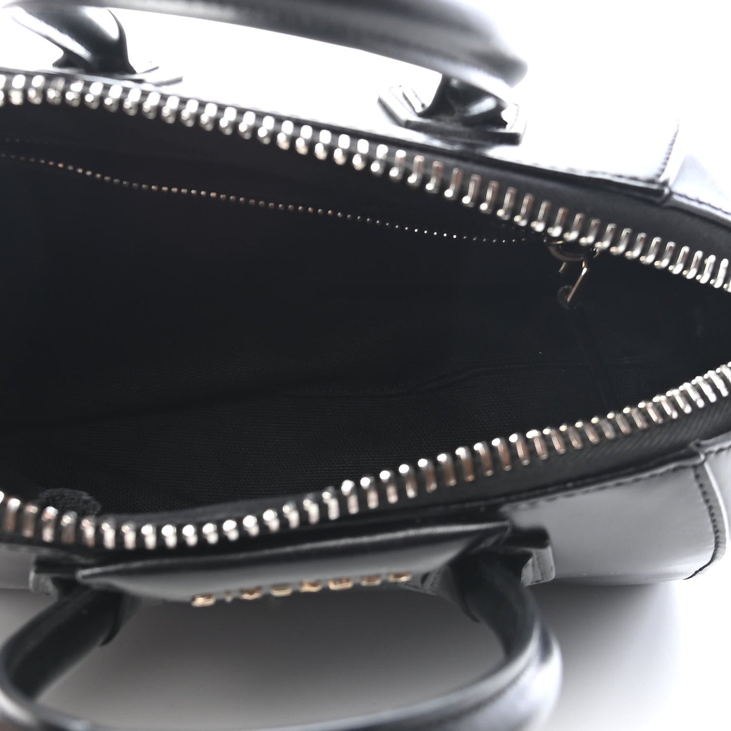 Shiny Lord Calfskin Mini Antigona Black