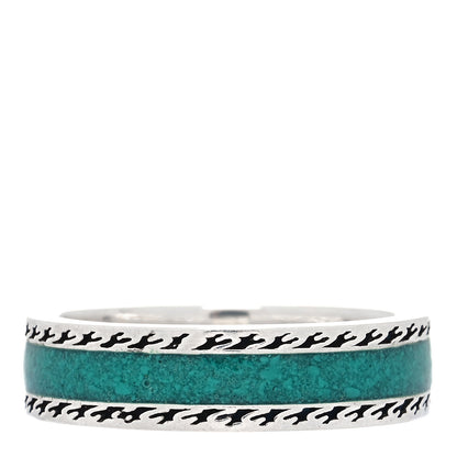 Gucci Sterling Silver Enamel Interlocking G Band 63 10.25 3 of 5