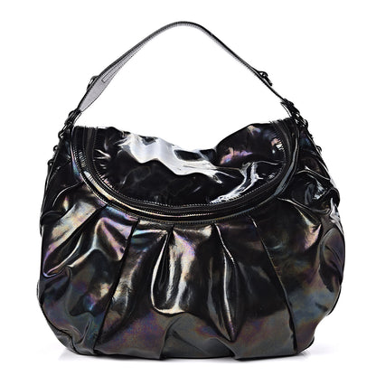 Gucci Iridescent Patent Medium Icon Bit Shoulder Bag Black 1 of 12
