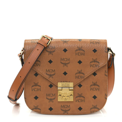 MCM Visetos Patricia Crossbody Bag Cognac 1 of 15