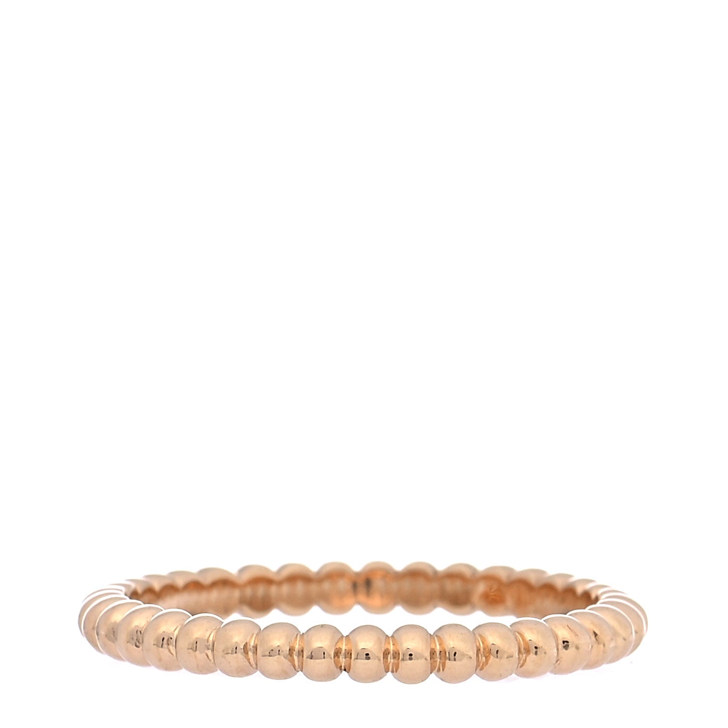 Van Cleef & Arpels 18K Yellow Gold Small Perlee Ring 53 6.5 3 of 7
