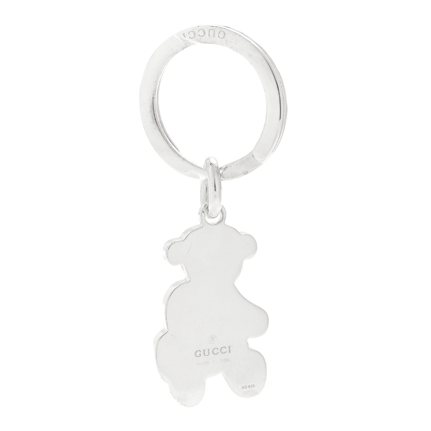 Gucci Sterling Silver Teddybear Key Chain 3 of 5