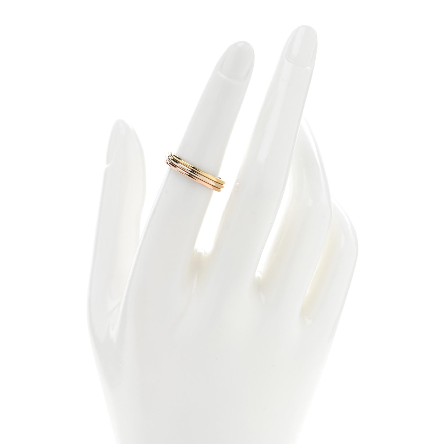18K Pink White Yellow Gold 3.5mm Vendome Louis Cartier Wedding Band Ring 52 6