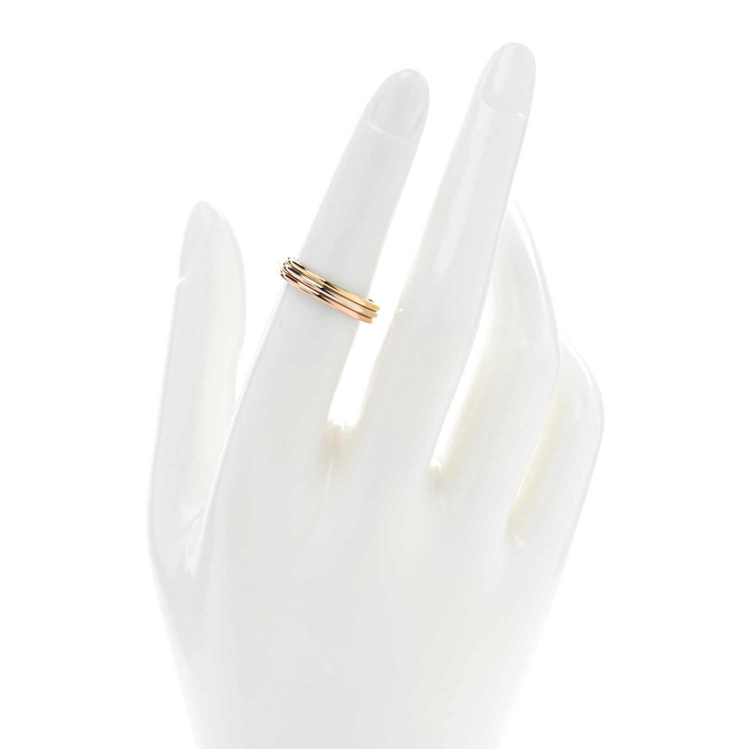 Cartier 18K Pink White Yellow Gold 3.5mm Vendome Louis Cartier Wedding Band Ring 52 6 2 of 4