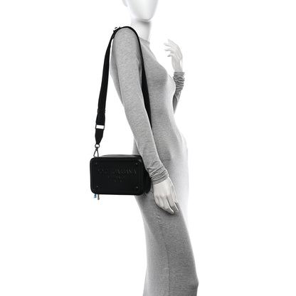 Dolce & Gabbana Calfskin Embossed DG Logo Crossbody Bag Black 2 of 10