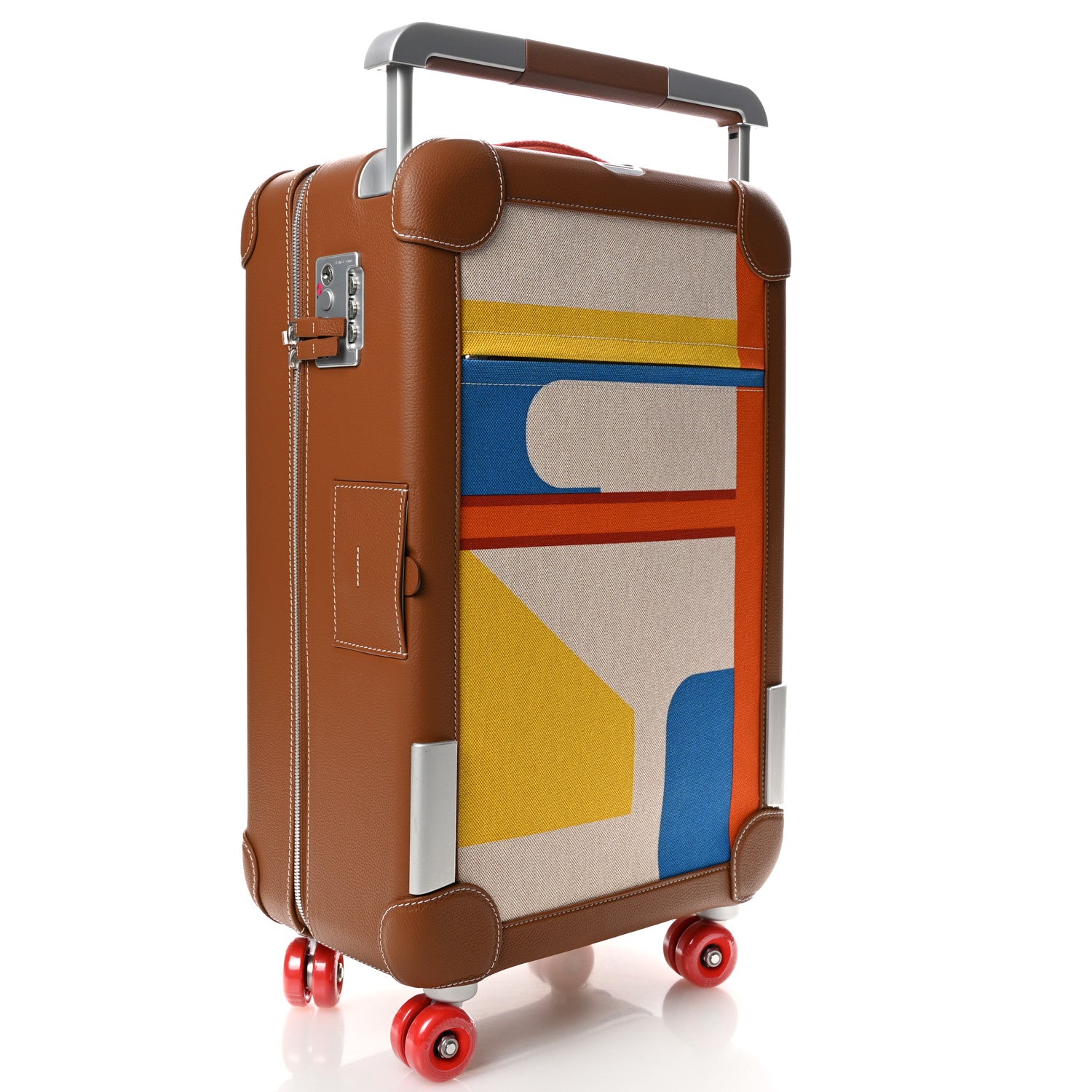 Hermes Canvas Taurillon Regate RMS Rolling Trolley Luggage Multicolor 2 of 9