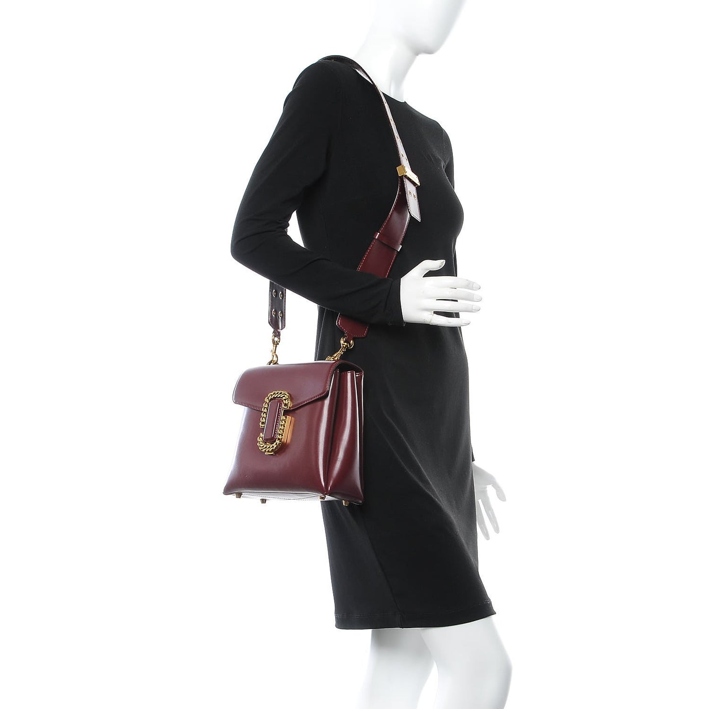 Calfskin St. Marc Shoulder Bag Burgundy