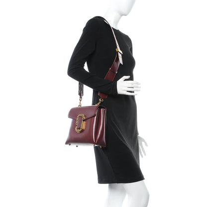 Marc Jacobs Calfskin St. Marc Shoulder Bag Burgundy 2 of 9