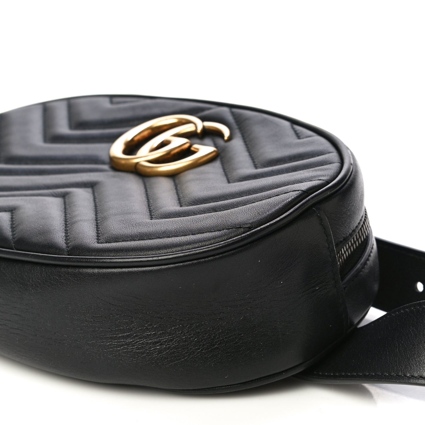 Calfskin Matelasse GG Marmont Belt Bag 85 34 Black