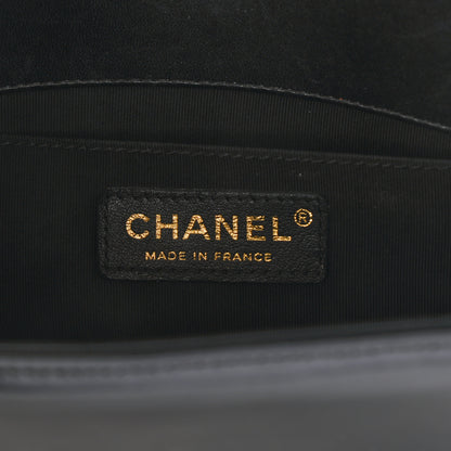 Chanel Iridescent Glazed Calfskin Quilted Small Boy Flap Black 5 of 9