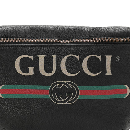 Gucci Grained Calfskin Logo Belt Bag Black 8 of 11