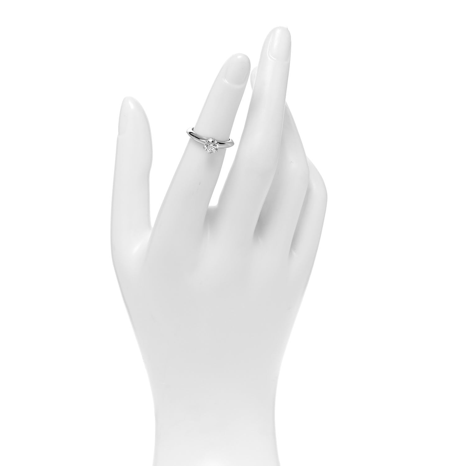 Tiffany Platinum Diamond .55ct Solitaire Engagement Ring 47 4 2 of 5