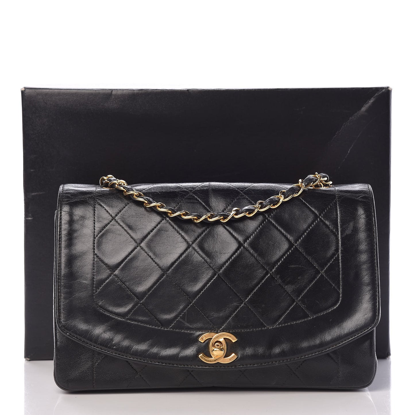 Lambskin Quilted Small Single Flap Black