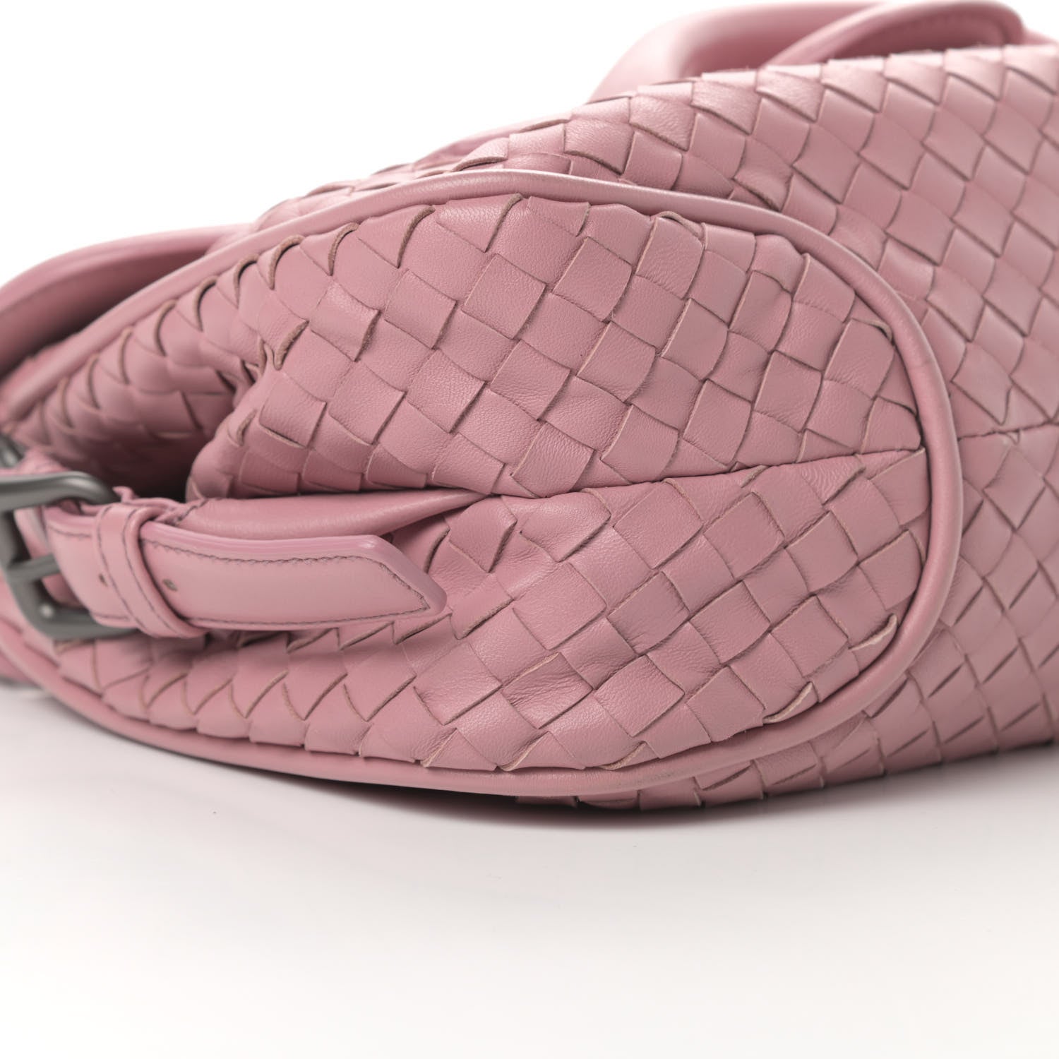 Bottega Veneta Nappa Intrecciato Rialto Shoulder Bag Rose Pink 9 of 15